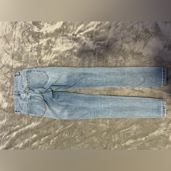 High-Rise Button Up Blue Skinny Jeans - Picture 4 of 4